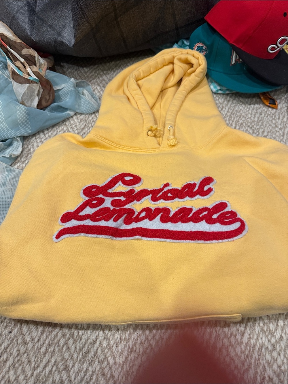 Yellow Script Logo Hoodie - Liminal Lemonade